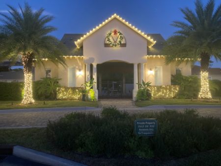 Christmas lights installation